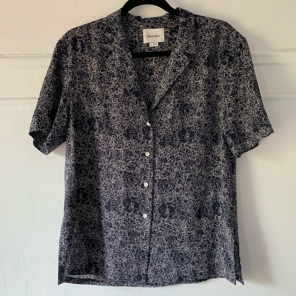 🍄SOLD🍄 Steven Alan Silk Print Top - Picture 2 of 6